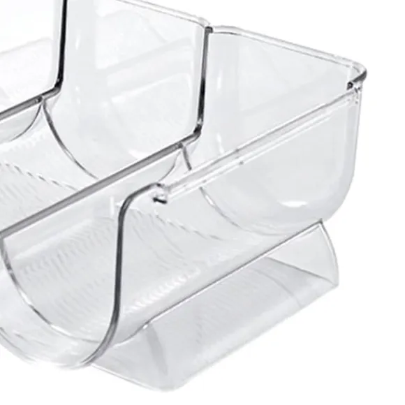 Vinorganisatör Stapelbar plast Transparent Vattenflaskhållare Ställ för Hemvisning 3 Flaskor Transparent