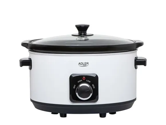 Virtuvinis kombainas Adler | Lėta viryklė | AD 6413w | 290 W | 5,8 L | Programų skaičius 3 | Baltas