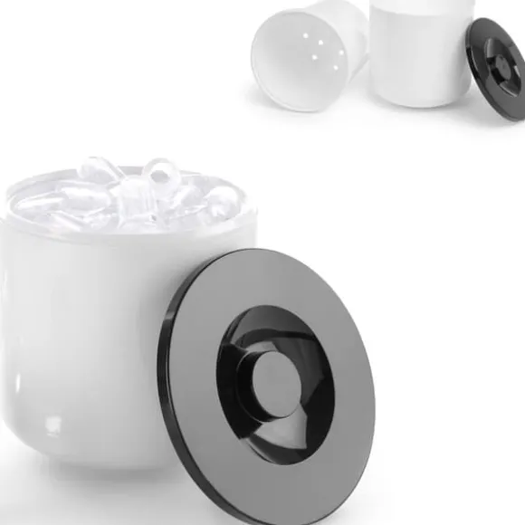Vit isbehållare med svart lock, 5L
