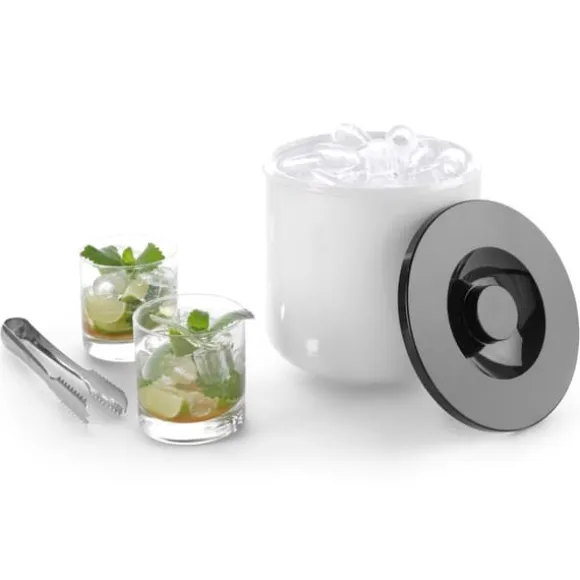 Vit isbehållare med svart lock, 5L