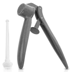 Vitlökspress i aluminium med rengöringsmedel 15,5 cm 2 st.