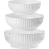 Vit plastköksskål 2,5/4/5 l 3 st.