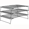 3 Våningar Avsvalningsgaller Bakgaller 40x25cm Bakplåt Non-Stick