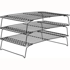 3 Våningar Avsvalningsgaller Bakgaller 40x25cm Bakplåt Non-Stick