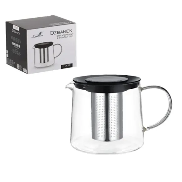 Värmebeständig kanna med infusionskärl 1 l. TE VERTE