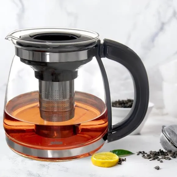 Värmebeständig tekanna i glas med tebryggare 1,73 l