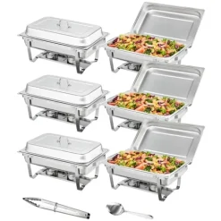 Värmehållare, rostfritt stål, matservering, 6-pack