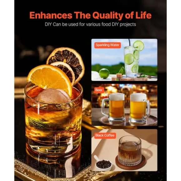 Värmepress för Isbollar, 60 mm Klara Sfärer, Whisky Glassmaker, Perfekt för Drinks, Hög Kvalitet