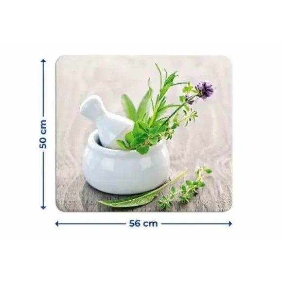 WENKO Huvbotten, Köksstänk i glas, "Vegetable Garden", Härdat glas, 50x56 cm, Flerfärgad