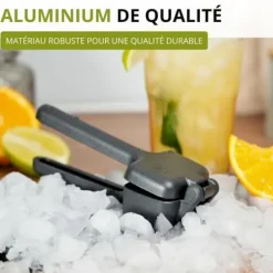 Westmark Cuby Black Edition - Manuell krossad ismaskin för isbitar, graniter och cocktails - Antracit