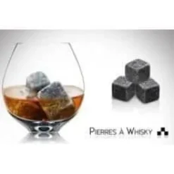 Whiskystenar - Set om 9 - Natursten - Färg grå - Återanvändbara