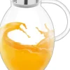 Wilmax vattenkaraff 2,4 L i borosilikatglas, bambulock