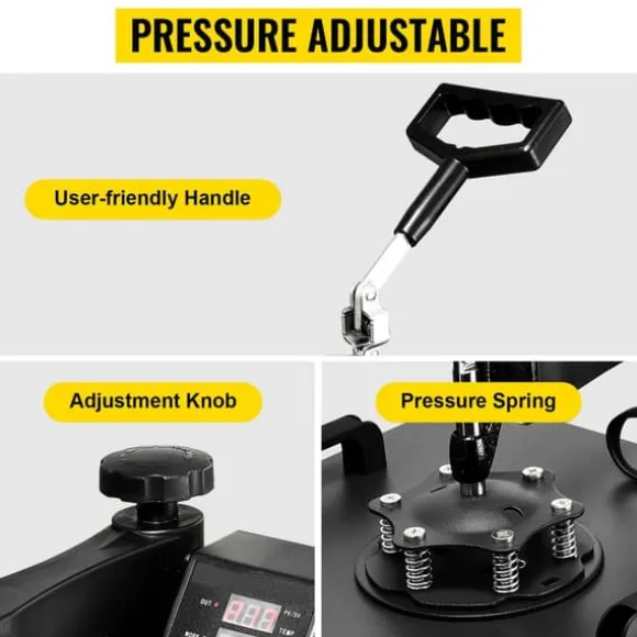 38X38cm 2-i-1 multifunktionell värmepressmaskin med digital kontrollpanel, snabb uppvärmning, effektiv överföring, lätt att använda