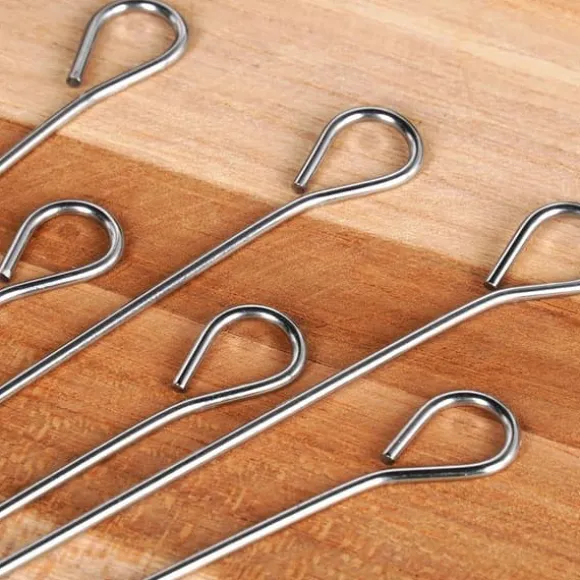 10x stålspett för rulader, rulader, kött, inslagning, stekning