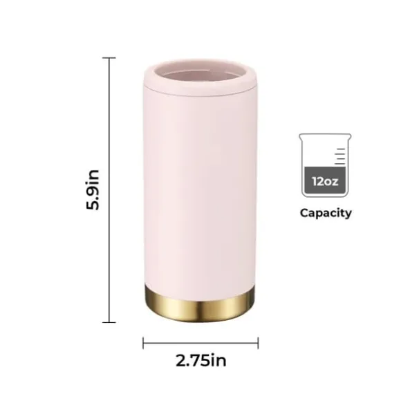 xTool Rosa till guldfärgad tunn burkkylare (355 ml