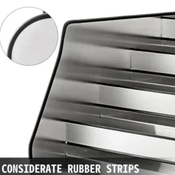 910x470x825 mm spritställ i rostfritt stål med 4 trappsteg och 3-tums bakstänk, stor kapacitet, justerbart stativ, genomtänkt design