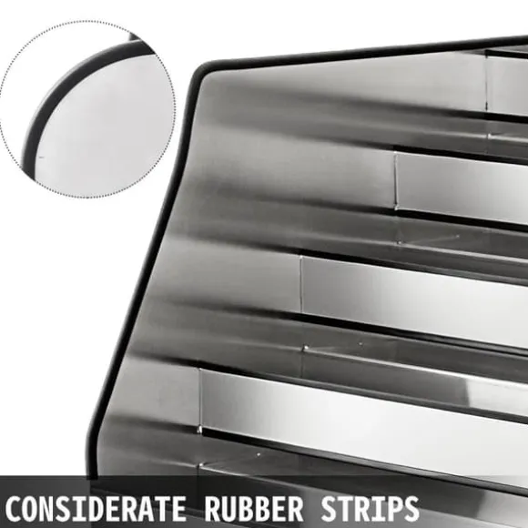 910x470x825 mm spritställ i rostfritt stål med 4 trappsteg och 3-tums bakstänk, stor kapacitet, justerbart stativ, genomtänkt design