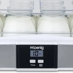 Yaourtière HKOENIG - ELY120 - Kapacitet 12 burkar á 160ml - Programmerbar upp till 15h - 15W