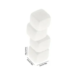 YepYes Ice Cube Stones Whisky Rocks Återanvändbara dryckskylare Stenar för kylning Vinöl Drycker 9ST Vit