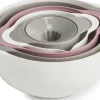 Zeller multifunktionellt köksredskap, 5 delar, vit/grå/bär 12x7, 15x7,5, 18,5x8, 22x12, 26x12,5 cm